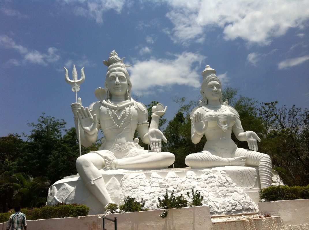 Shiva-Parvati Statue at Kailasagiri