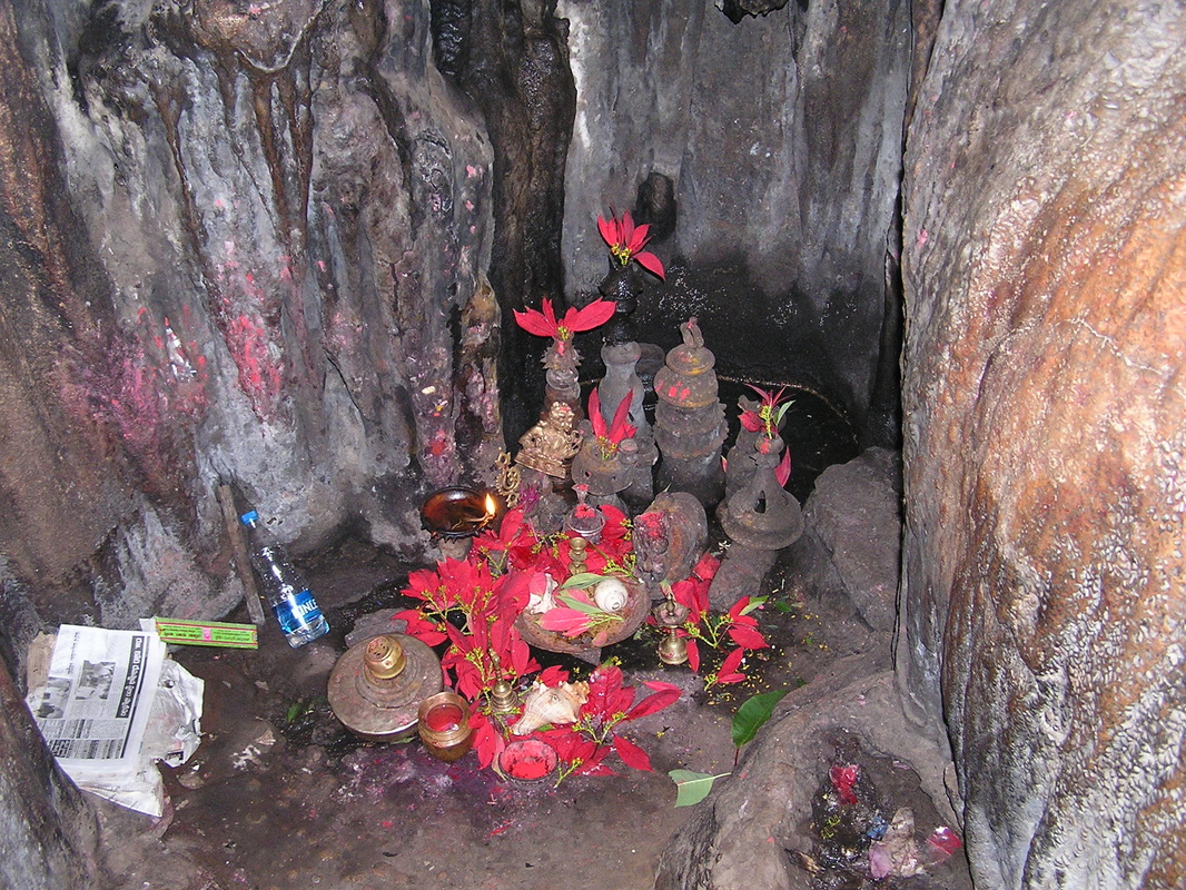 Worship of Stalagmite Lingam inside the Borra Caves